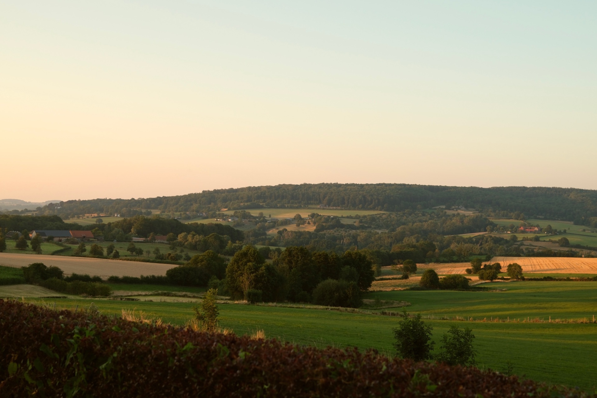 Panoramisch uitzicht over de heuvels van Zuid-Limburg